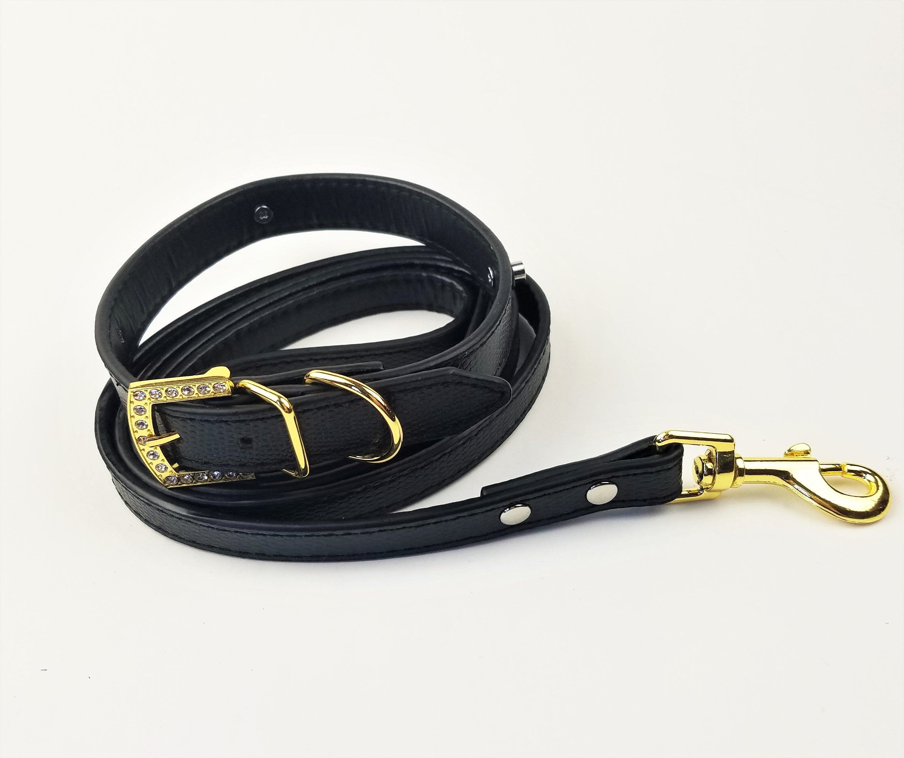 Personalized Collar | Black Pebble and Gold